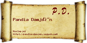 Pandia Damján névjegykártya